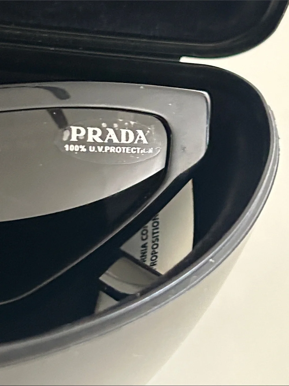 Prada Black Cat-Eye Sunglasses for Women with Logo Temples